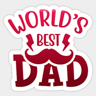 Word Best Dad Sticker